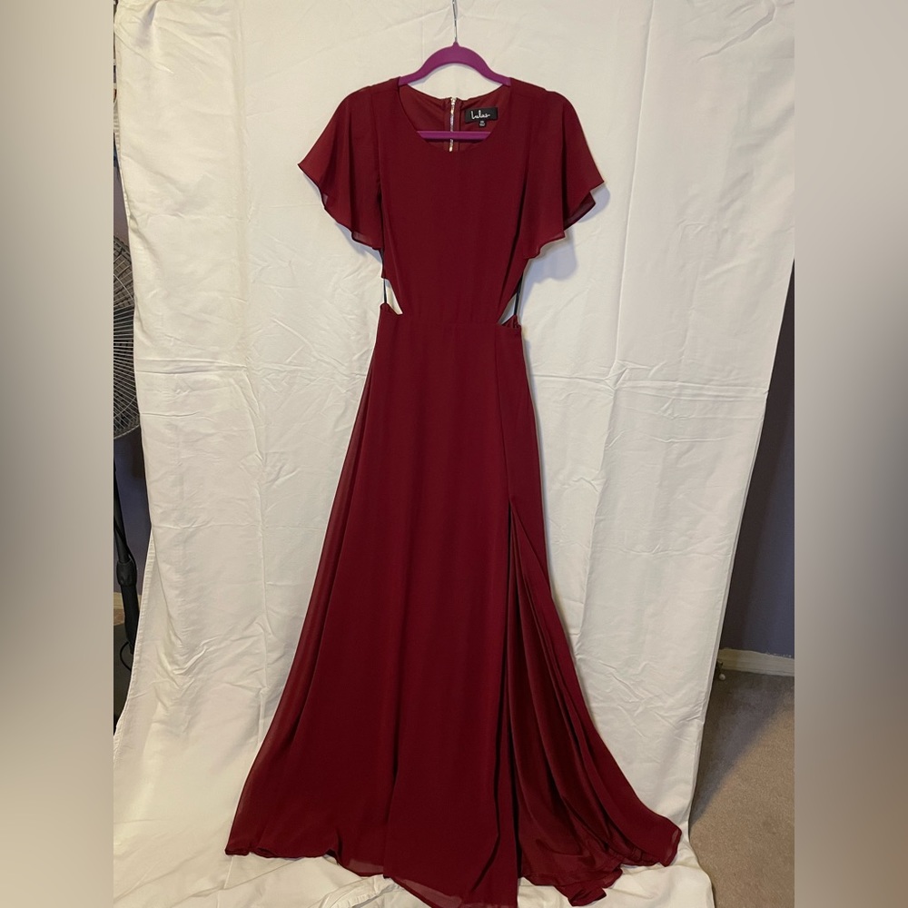 Long Dark Red Maxi Dress
